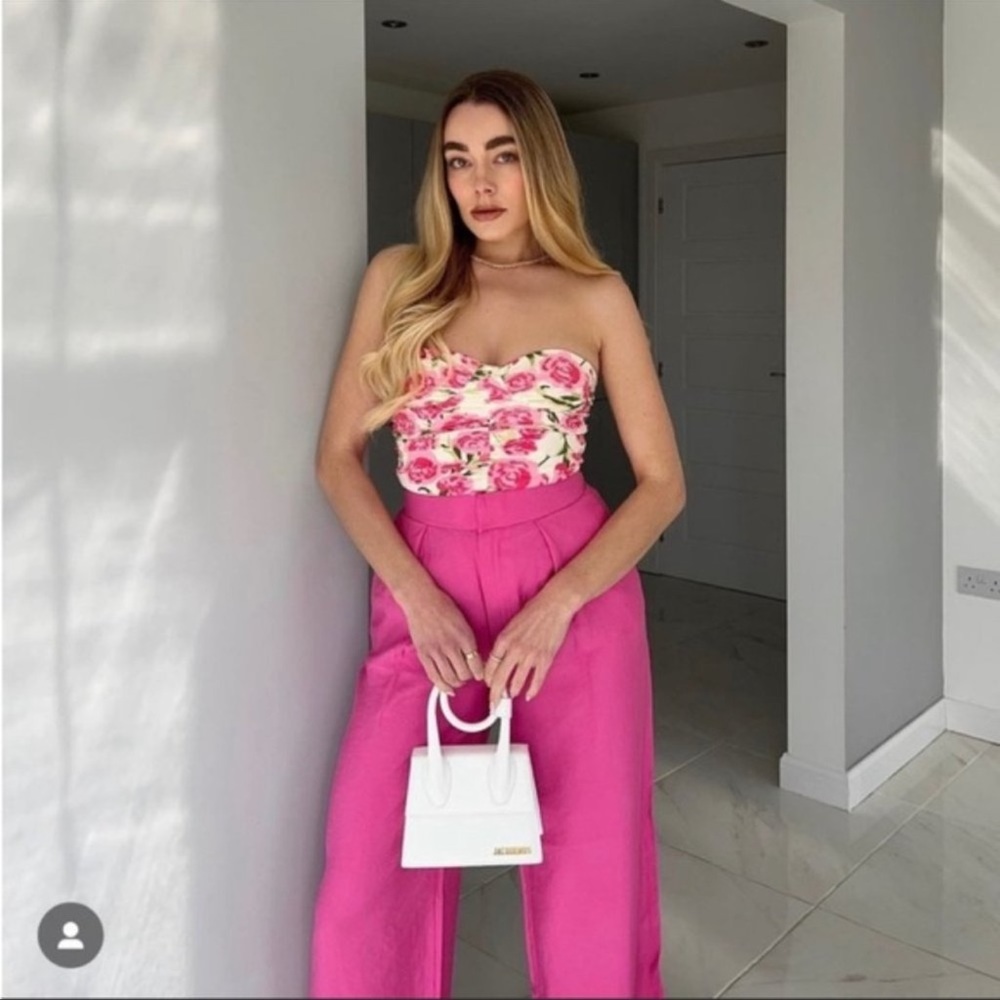 Zara Pink Floral Bodysuit